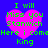 Four identical pixelated pink hearts on a blue background with green text reading 'I will Miss you Stanwich Here i come King' in a