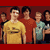 Animated contact sheet showing sequential frames of a group photo with text overlays reading "SA SAVES THE DAY" in white block letters over red background.