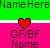 Pixelated icon with green top, white stripe, and pink bottom; red heart symbol centered above stylized text.