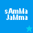 Blue background with white text 'sAmMa JaMma' and a small star symbol in the bottom-right corner of the lower-left quadrant.