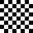 Black-and-white checkered pattern with two overlays showing partial lines and pixelated edges