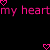 Animated contact sheet of a pink heart-themed icon with repeating text and heart symbols on black background, showing frame-by-frame animation progression from full text to minimal hearts.