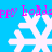 Blue background with white snowflakes and pink 'happy holid' text repeating horizontally.