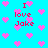 Pixelated cyan background with pink heart shapes and red text reading "I love Jake" in multiple positions.