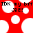Red background with white circles and black text reading "IDK my bff IDK my bff Jill!!!" repeated twice.