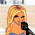 Pixel art contact sheet showing four frames of a female character singing into a microphone with text "Singer" on the right.