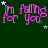 Animated text 'I'm falling for you' in pink cursive with white stars on dark green background, text shifts position across frames.
