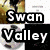 A static image with four distinct sections: top-left shows a partial figure with 'Swan Valley' text, top-right displays 'FIRE!' over flames, bottom-left features 'Casale #28' on a pink-and-white background.