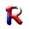 A contact sheet of six frames showing a 3D animated text logo for "REBEL RADIO" with red and blue gradient letters on a gray background.