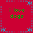 Red background with blue dotted border and star motifs, four identical green text blocks reading 'i love dogs' arranged in a