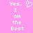 Pixelated text on pink background with a heart symbol replacing the word 'love' in one version.