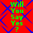 Red background with blue diamond pattern and green text reading 'Will You Say Yes ?' in four identical vertical