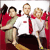Animated contact sheet of a Shaun of the Dead movie poster featuring characters in red background with visible text and frame-by-frame motion changes.