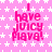 Pink background with white stars and repeated pink text "I have juicy flavar!" in a pattern