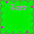 Green background with four identical each containing pink text 'Kara' and scattered pink star shapes