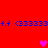 Red background with blue text and pink pixel hearts; two heart positions shift between frames.