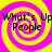 Four identical of yellow and pink spiral background with black text reading "What's Up People" in each