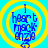 Four identical circular icons with yellow rings on a cyan background, each containing blue text reading "I heart mack 01/29" and a small symbol below.