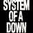 A black background with hanging metallic objects and bold red text, part of an animated contact sheet showing sequential frames from a System of a Down promotional icon.
