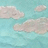 Pixelated static image of three light pinkish-gray cloud shapes against a turquoise background with subtle gradient variations.