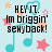 Pixelated light blue background with black text reading 'HEY IT. Im briggin' seyback!' surrounded by cyan musical notes and pink/orange stars.