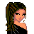 Pixel art contact sheet showing a Taurus zodiac-themed character with long hair, black crop top, and white pants across four frames.
