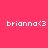 Pixelated text 'brianna<3' on a pink background with varying light effects across four