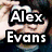 four pixelated images showing a person with dark hair in various poses and text overlays including "Alex Evans," "Emo <3," and "I Love You!"