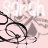 A 4-frame animated contact sheet showing a stylized 'Sarh' text logo with black outline and white fill over a pink floral background, featuring subtle frame-to-frame variations in the text's appearance.