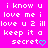 Pixelated text on bright pink background with cyan heart symbol at bottom right.