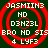 Four identical red concentric circle icons with white text on a dark green background, each displaying repeated text elements.