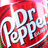 Dr. Pepper bottle graphic with text "Dr. Pepper calms me" on red background, pixelated style.