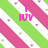 Pixelated diagonal stripes in pink and green with scattered white and brown dots, featuring pink text reading 'i' and 'brign' on a white background.