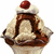 Pixelated ice cream sundae with whipped cream, chocolate syrup, and a cherry on top; three views show varying crop and background.