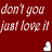 Red background with white text and heart icons, displaying lyrics about dancing in the gym and smiling.