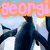 Animated sequence showing penguins with overlaid text reading 'georgi', 'Loves', and 'pengu' in different colors.