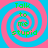 Four identical spiral patterns with alternating pink and cyan colors, each containing green text reading 'Talk to me stupid' arranged in a circular layout.