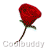 A 4x3 contact sheet of animated Valentine's Day buddy icons featuring red roses and heart shapes with "Happy Valentine's Day" text, displayed on a white background with gray transparency overlay in the bottom-right corner.