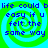 Four identical display blue pixelated text over a green and cyan spiral background with no visible animation changes
