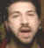 A four- shows a person with dark hair and facial hair in sequential expressions: mouth open, eyes closed, then mouth closed