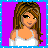 Pixelated image of a woman with long brown hair wearing a white tank top, light blue jeans, and a white crop top, with text below reading "I am the most unique girl u will ever meet".