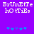 Purple background with pixelated text and blue star-like symbols, showing animation changes in symbol positions.
