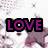 Purple text 'LOVE', 'LASTS', and '4EVER' appears over a white background with pink star shapes.
