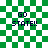 Green and white checkered background with 'GO STATE!!' text in dark blue pixelated font, four identical instances arranged in a