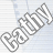 Two side-by-side animated frames of a pixelated text logo on a light blue striped background, showing sequential frame changes in the lettering.