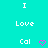 Pixelated text and heart symbols on a cyan background with white and pink elements.