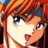 A pixelated anime-style character with orange hair and blue eyes appears on the left side of a contact sheet, while the right side displays text reading "Anime IM" above "COM" in white pixelated font against black background.