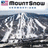 Pixelated image with a snowy mountain scene on the left and blue text 'AJ!!' on a pink background to the right.