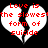 Two identical pixelated heart shapes with a vertical crack, each containing red text on white background against black backdrop.