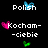 Pixelated text displays 'Polish', 'Italian', 'English' language labels with corresponding 'I love you' translations, each paired with pink heart and green leaf icons on black background.